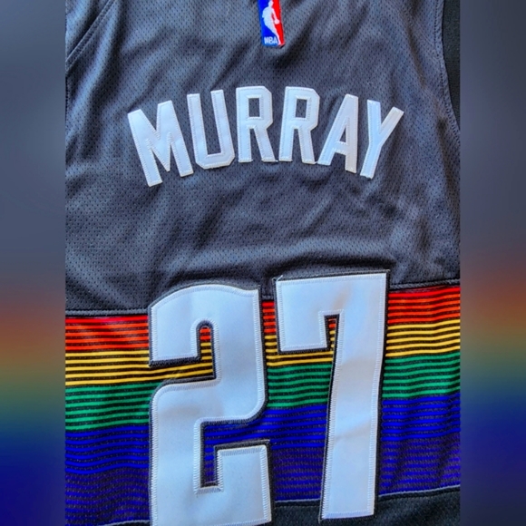 Nike Denver Nuggets Jamal Murray City Edition Jersey Rainbow Skyline Youth Large - Picture 3 of 5